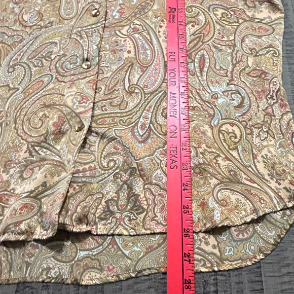Anna And Frank Multicolor Paisley Women's Silk Button Down Shirt - Picture 7 of 8